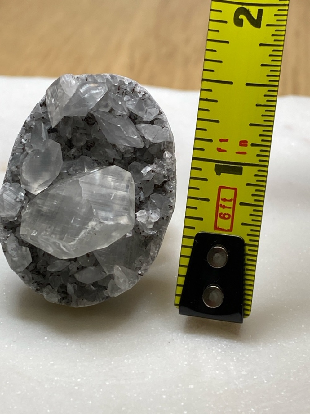 Raw Apophyllite Ring • Natural Sparkling Crystalline Gemstone • Silver Statement - Picture 16 of 16